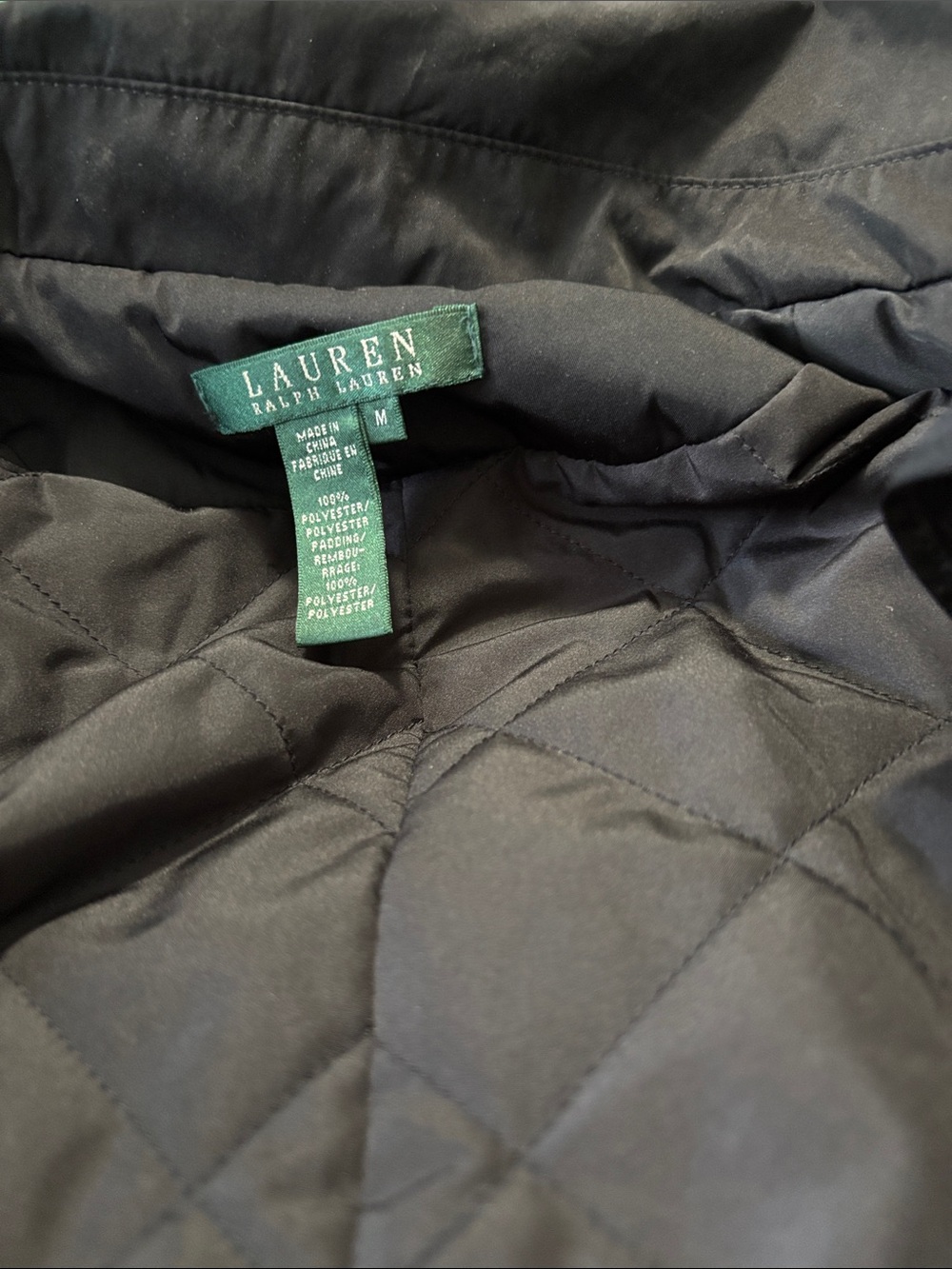 Lauren Ralph Lauren Black Ruffle-Front Belted Trench Coat LIKE NEW WORN ONCE - Picture 3 of 3